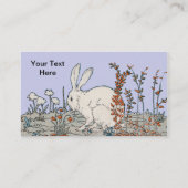 ヴィンテージエレガント白うさぎ 名刺 (裏面)