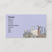 ヴィンテージエレガント白うさぎ 名刺 (正面)