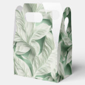 ヴィンテージエレガント白緑植物葉柄 フェイバーボックス (オープン)