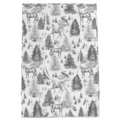 ヴィンテージエレガント白馬の雪の森トイル ミディアムペーパーバッグ (裏面)