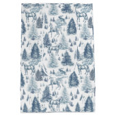 ヴィンテージエレガント白馬の雪の森トイル ミディアムペーパーバッグ (裏面)