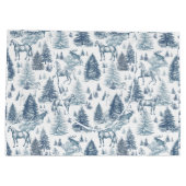 ヴィンテージエレガント白馬の雪の森トイル ラージペーパーバッグ (裏面)