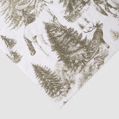 ヴィンテージエレガント白馬の雪の森トイル 薄葉紙 (詳細)