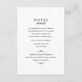 ヴィンテージエレガント白黒アコモデーション エンクロージャーカード