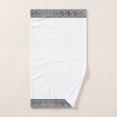 ヴィンテージエレガント白黒ギリシャのパターン バスタオルセット (ハンドタオル)