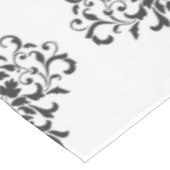 ヴィンテージエレガント白黒ダマスクデザイン テーブルクロス (アングル)