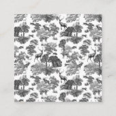 ヴィンテージエレガント白黒トイルディアー結婚ズ エンクロージャーカード (裏面)