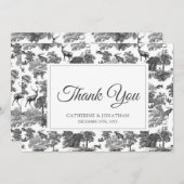 ヴィンテージエレガント白黒トイルディアー セーブザデート (正面/裏面)