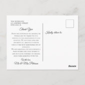 ヴィンテージエレガント白黒トイルディアー ポストカード (裏面)