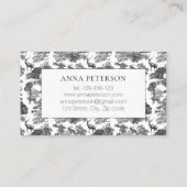 ヴィンテージエレガント白黒トイルディアー 名刺 (裏面)