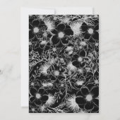 ヴィンテージエレガント白黒結婚ズ 招待状 (裏面)