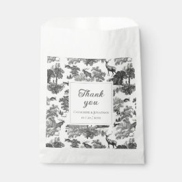 ヴィンテージエレガント白黒鹿パターン フェイバーバッグ