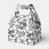 ヴィンテージエレガント白黒鹿パターン フェイバーボックス (裏面サイド)