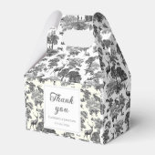 ヴィンテージエレガント白黒鹿パターン フェイバーボックス (正面サイド)