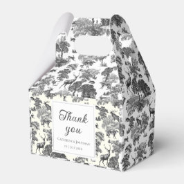 ヴィンテージエレガント白黒鹿パターン フェイバーボックス