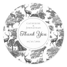 ヴィンテージエレガント白黒鹿パターン