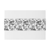 ヴィンテージエレガント白黒鹿パターン 招待状ベリーバンド (裏面例)