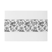 ヴィンテージエレガント白黒鹿パターン 招待状ベリーバンド (裏面例)