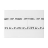 ヴィンテージエレガント白黒鹿パターン 招待状ベリーバンド (裏面例)