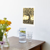 ヴィンテージエレガント秋の木の美しい装飾 箔ポスター (レイダウン (キッチン))