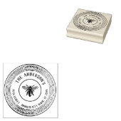 ヴィンテージエレガント素朴なビーラウンドファミリー名 ラバースタンプ (押印)