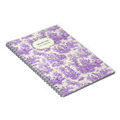 ヴィンテージエレガント紫トイルドジュウスモール ノートブック (右側)