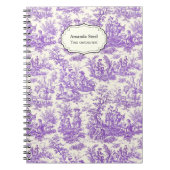 ヴィンテージエレガント紫トイルドジュウスモール ノートブック (正面)