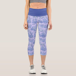 ヴィンテージエレガント紫色のトイレデジュイ カプリレギンス