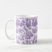 ヴィンテージエレガント紫色のトイレデジュイ コーヒーマグカップ (左)