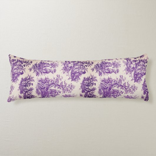 ヴィンテージエレガント紫色のトイレデジュイ ボディピロー (正面)
