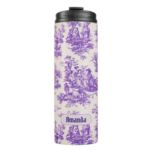 ヴィンテージエレガント紫色トワールデジュイミモノグラム タンブラー (正面)