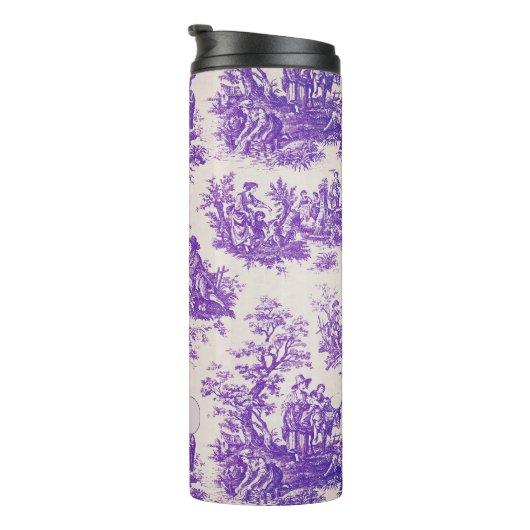 ヴィンテージエレガント紫色トワールデジュイミモノグラム タンブラー (回転右)