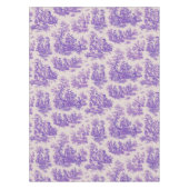 ヴィンテージエレガント紫色トワールデジュイミモノグラム テーブルクロス (正面)