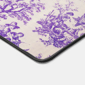 ヴィンテージエレガント紫色トワールデジュイミモノグラム デスクマット (コーナー)