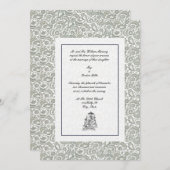 ヴィンテージエレガント結婚インディアン 招待状 (正面/裏面)