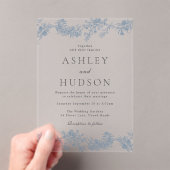 ヴィンテージエレガント結婚クラシックs アクリル招待状 (インサイチュ (ポータブル))