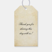 ヴィンテージエレガント脚本モノグラムカスタム夫妻 ギフトタグ (裏面)