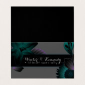 ヴィンテージエレガント花折りの紹介 名刺 (外部フラット)