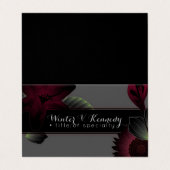 ヴィンテージエレガント花折りの紹介 名刺 (外部フラット)