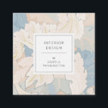 ヴィンテージエレガント花柄シックなパステルブラウン スクエア名刺<br><div class="desc">ヴィンテージエレガント花柄シックなパステルブラウン</div>