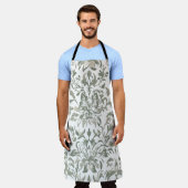 ヴィンテージエレガント花柄 エプロン (着用した状態)