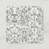 ヴィンテージエレガント花柄 スクエア名刺 (裏面)