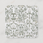 ヴィンテージエレガント花柄 スクエア名刺 (正面)