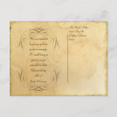 ヴィンテージエレガント茶のステンドザデイトAnn 案内ポストカード (裏面)