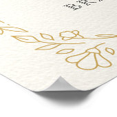 ヴィンテージエレガント茶パーティーブライダルシャワー標識 ポスター (角)