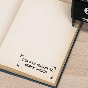 ヴィンテージエレガント蔵書票自墨ゴム印 セルフインキングスタンプ