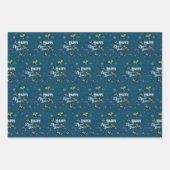 ヴィンテージエレガント蝶&スターズハッピーニューイヤー ラッピングペーパーシート (正面3)