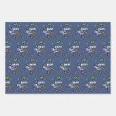 ヴィンテージエレガント蝶&スターズハッピーニューイヤー ラッピングペーパーシート (正面2)