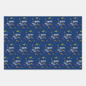 ヴィンテージエレガント蝶&スターズハッピーニューイヤー ラッピングペーパーシート (正面)