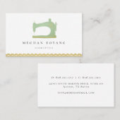 ヴィンテージエレガント裁縫マシンのロゴ 名刺 (正面/裏面)